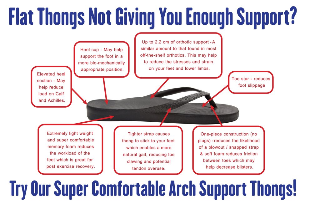 Awesome Archie Arch Support Thongs 